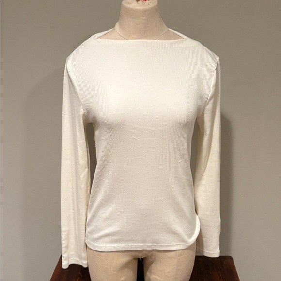 TALBOTS RIBBED FUNNEL NECK PULLOVER SIZE M PETITE - Picture 2 of 10